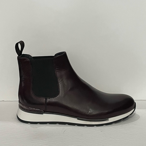 Duca chelsea boot casual sneakers burgundy Atalian leather 